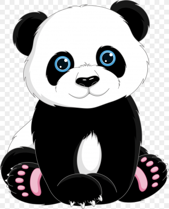 Giant panda T-shirt Cuteness, Cute cartoon panda, cartoon Character, mammal png