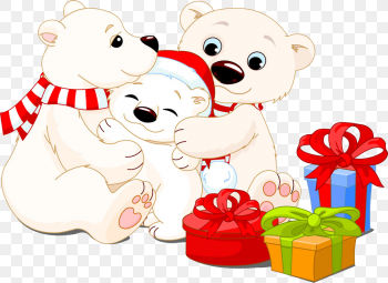 Polar bear Giant panda, Three bears, love, food png